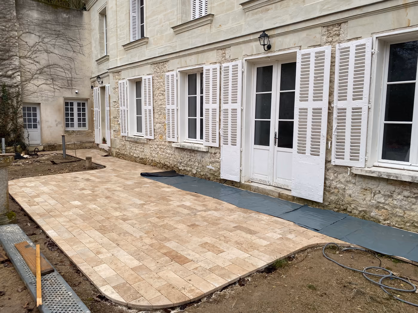 Terrasses et dallage - Terrasse en béton décoratif